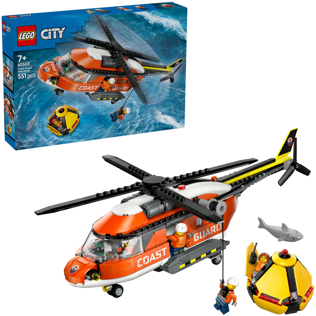 Lego city exploration 60503 hélicoptère de la garde côtière