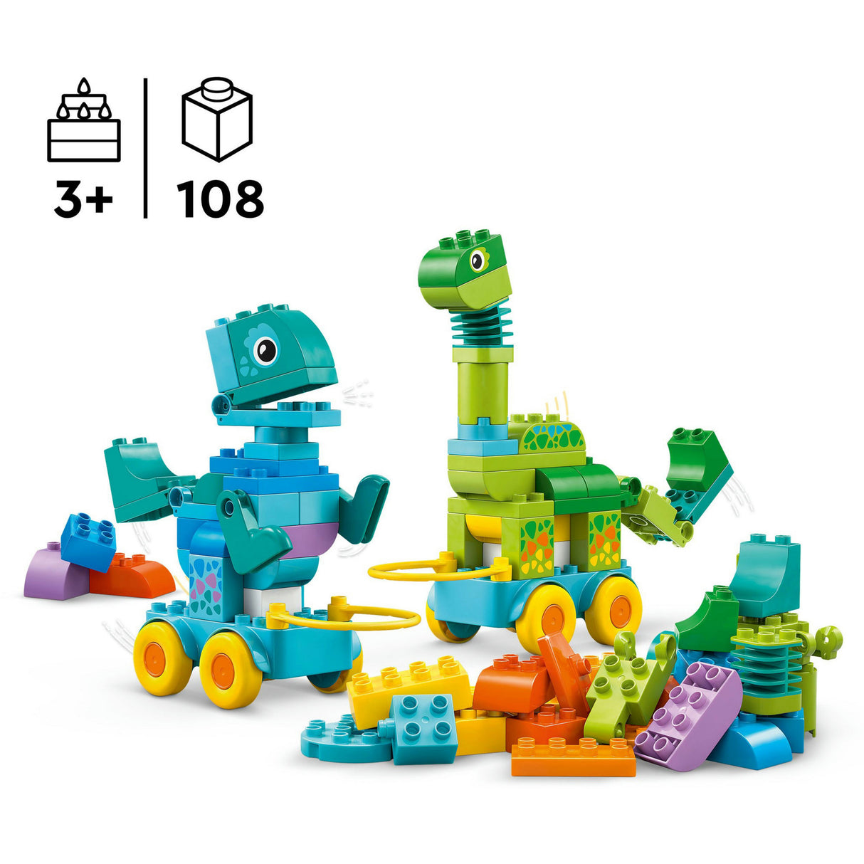 Lego Duplo 10451 dinosaures 3-en-1 sur roues