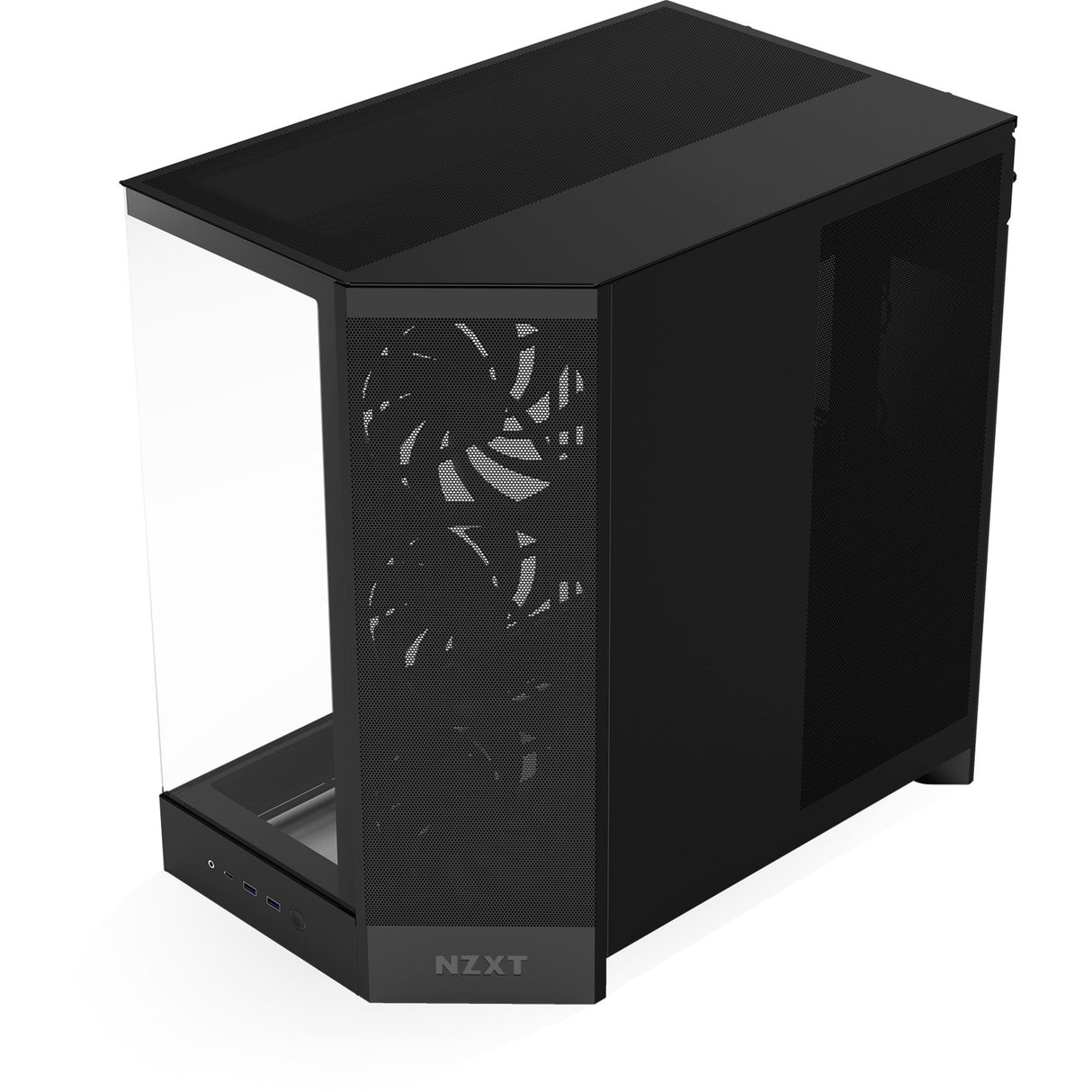 Boîtier tour midi Nzxt h9 flow (noir (mat) | 2x USB-A | 1x USB-C | verre trempé)