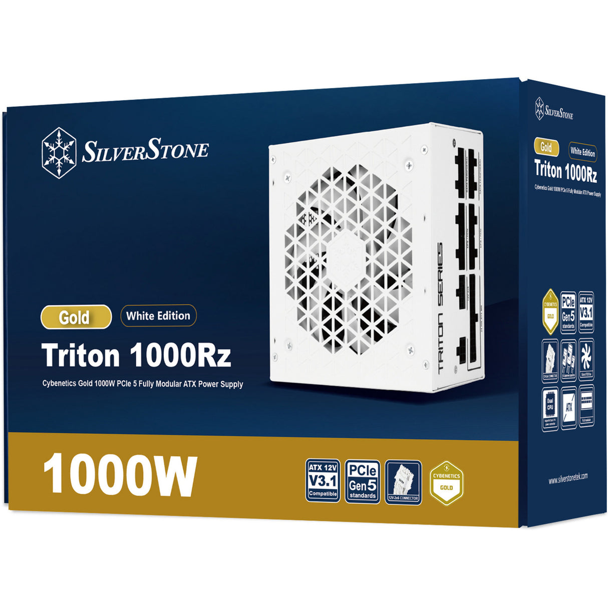 Alimentation modulaire Silverstone triton 1000rz 1000 watts (blanc, 1x 12v-2x6, 4x pcie)