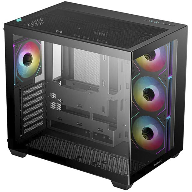 Boîtier tour midi Deepcool CG530 4f (noir | 2x USB-A | 1x USB-C | RGB | verre trempé)