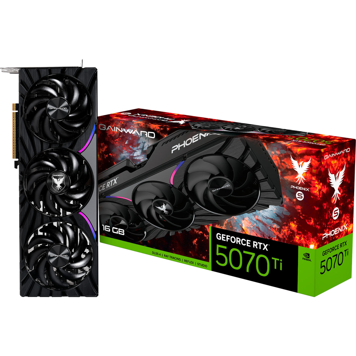 Carte graphique Gainward GeForce RTX 5070 Ti Phoenix-S (DLSS 4, 3x Display Port, 1x HDMI 2.1)