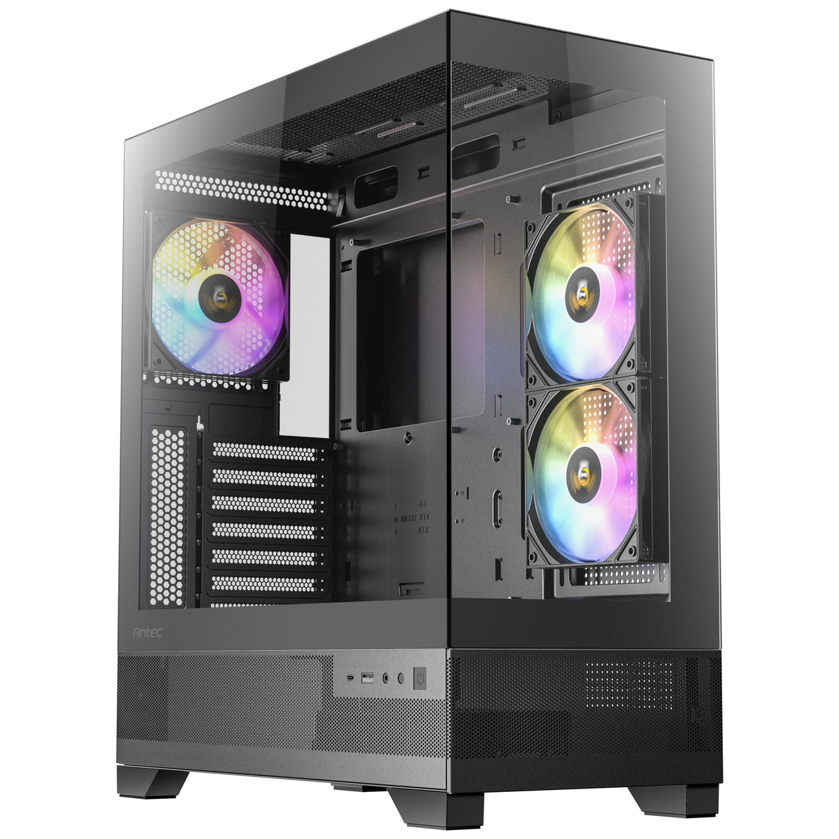Boîtier tour midi Antec cx700 argb (noir | 1x USB-A | 1x USB-C | verre trempé)