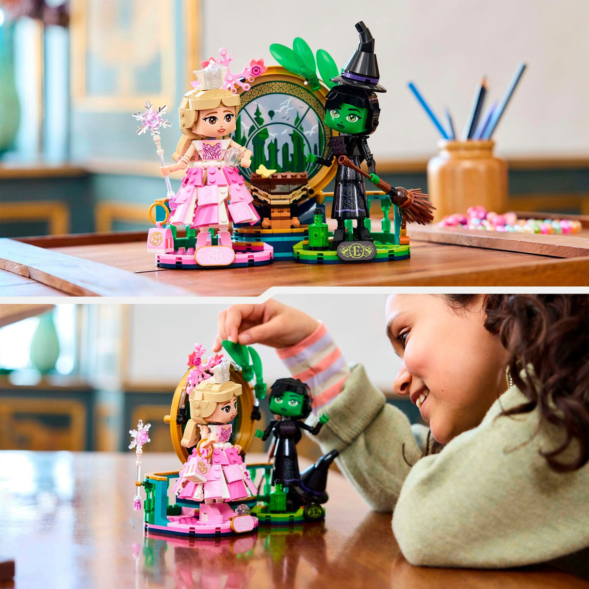 Lego 75682 figurines méchantes Elphaba et Glinda