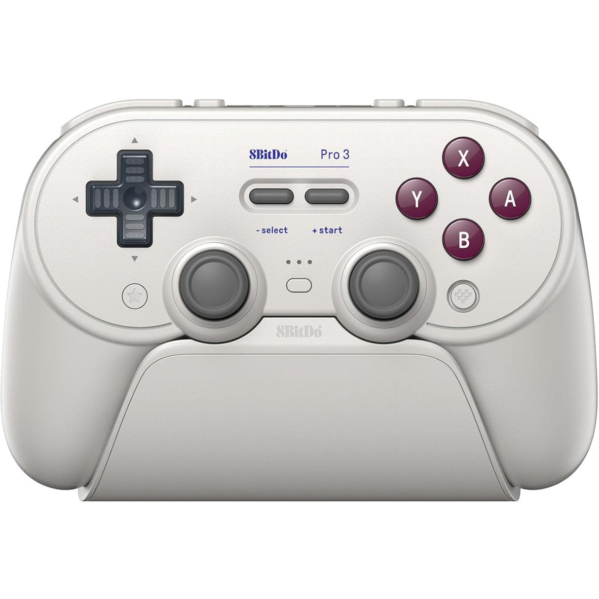 Manette de jeu Bluetooth 8bitdo pro 3 (gris clair rouge, switch 1 2, PC, Android, USB Bluetooth 2,4 GHz)