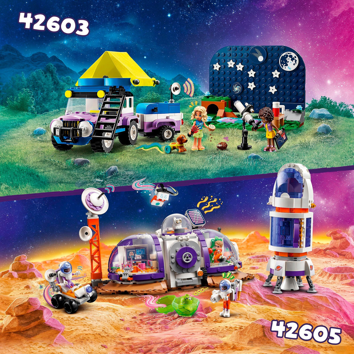 LEGO LEGO Friends 42605 Base d'espace sur Mars et Rocket