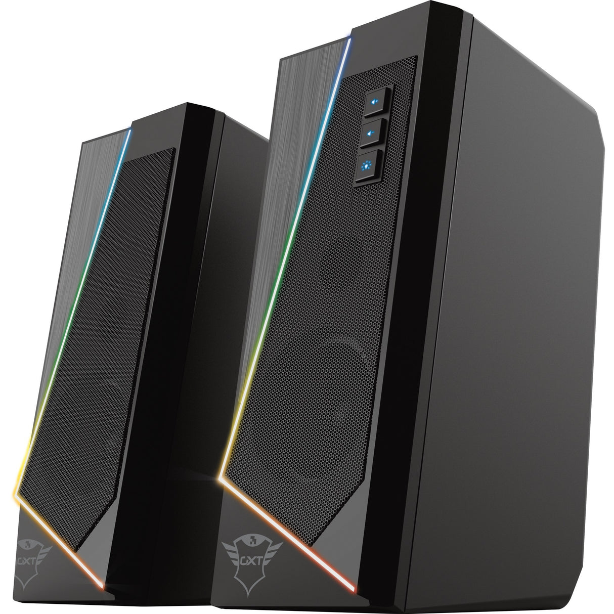 Trust GXT 609 Zoxa ensemble d'enceintes éclairées RVB Enceinte PC (noir, LED RVB)