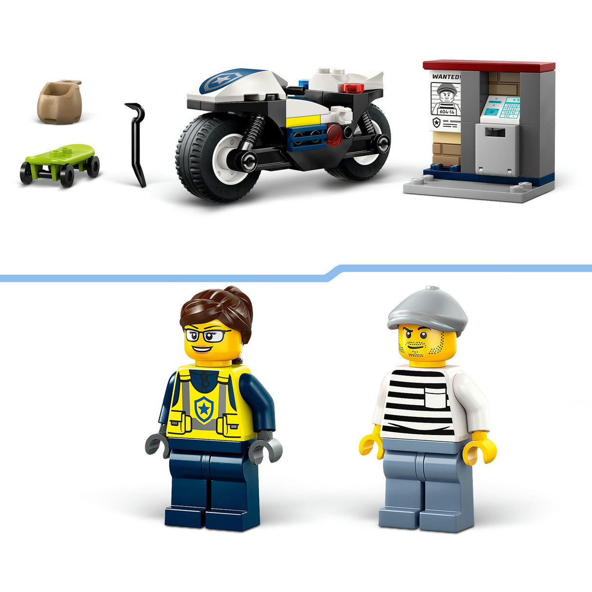 Lego city 60455 poursuite en moto par la police