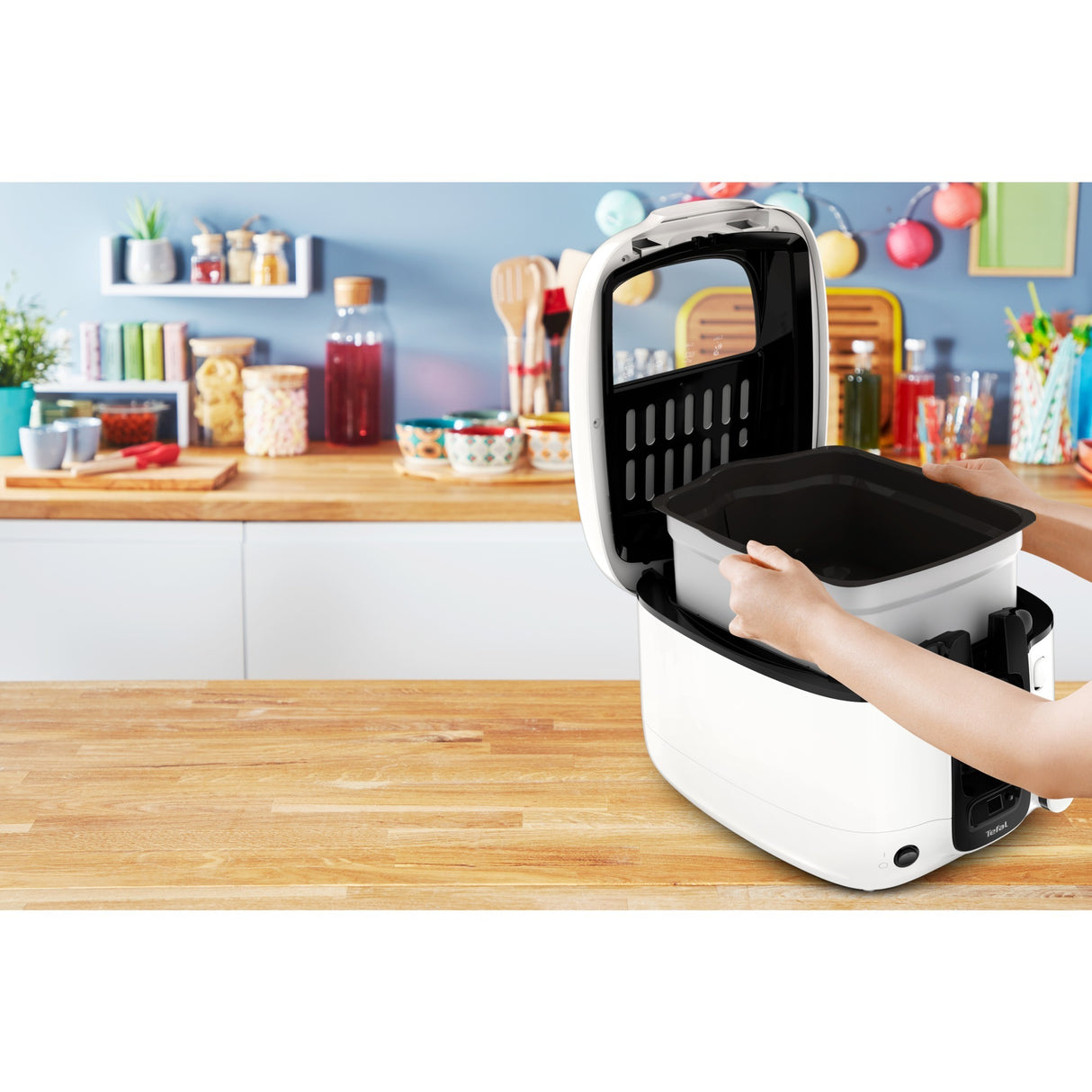 Friteuse Tefal super uno fr3140 (blanc noir, 2,2 litres)