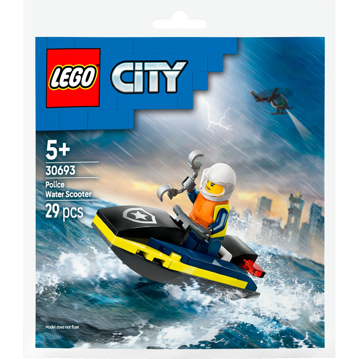 Lego 30693 sac de ville motomarine de police | 10 pièces