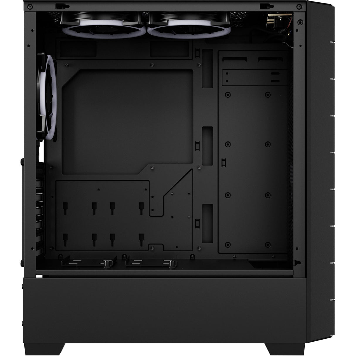 Boîtier tour midi hexagonal Sharkoon rgb (noir | 2x usb-a | 1x usb-c | rgb | verre trempé)