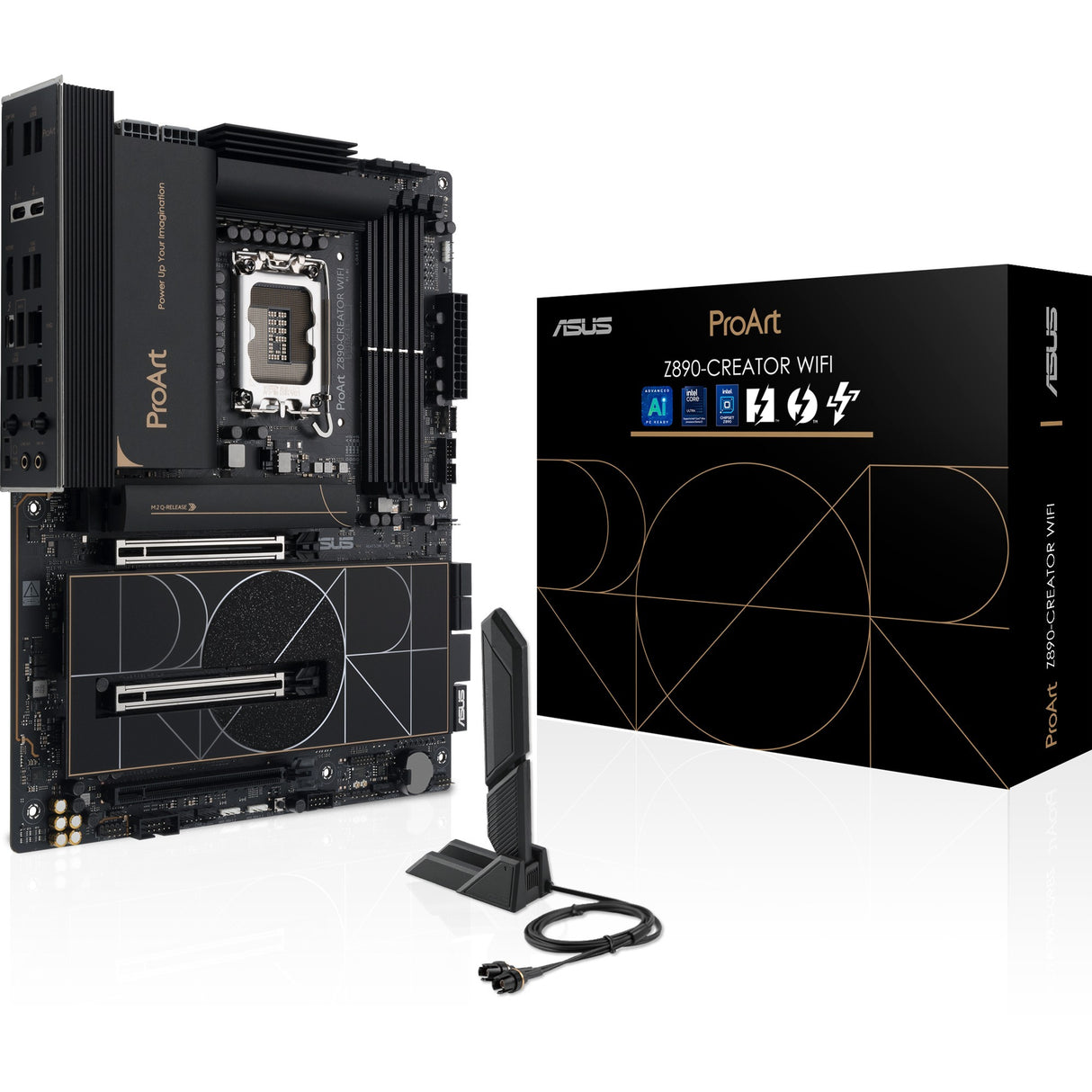 Carte mère Asus ProArt Z890-Creator WiFi Socket 1851 (RAID, 2,5 Go-LAN, 10 Go-LAN, Wi-Fi 7, BT, Son, ATX)