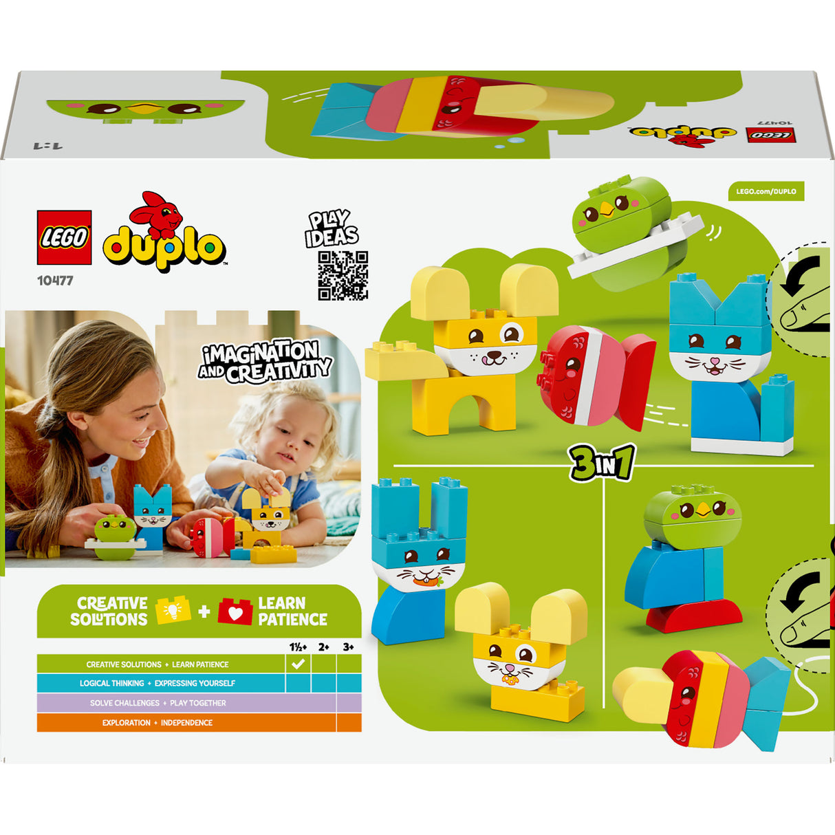 Lego Duplo 10477 3-en-1 mes premiers animaux créatifs