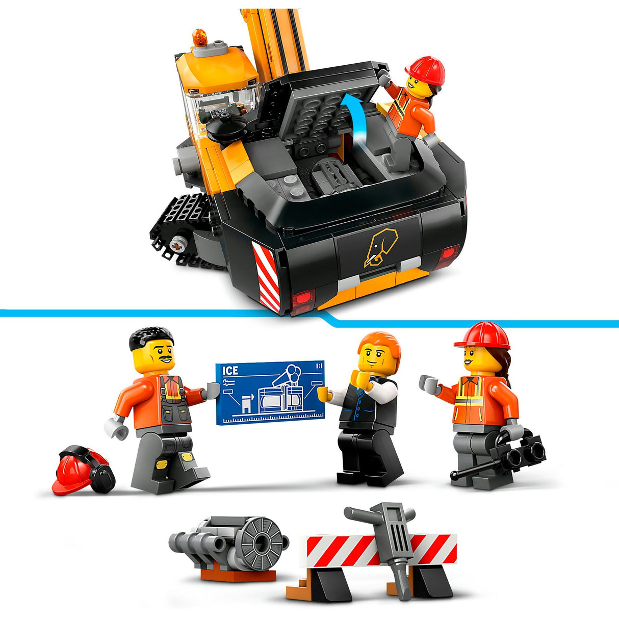 LEGO CITY 60420 Excavatrice jaune