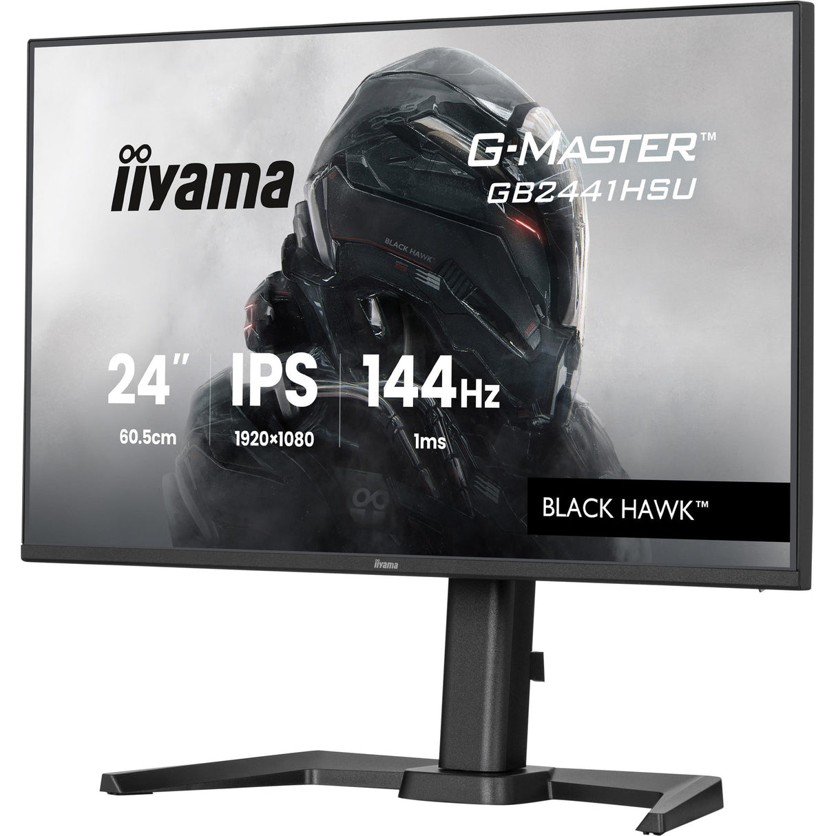 Moniteur de jeu Iiyama G-Master Black Hawk GB2441HSU-B1 23,8 (noir, HDMI, DisplayPort, 2x USB-A, USB-B, 144 Hz)