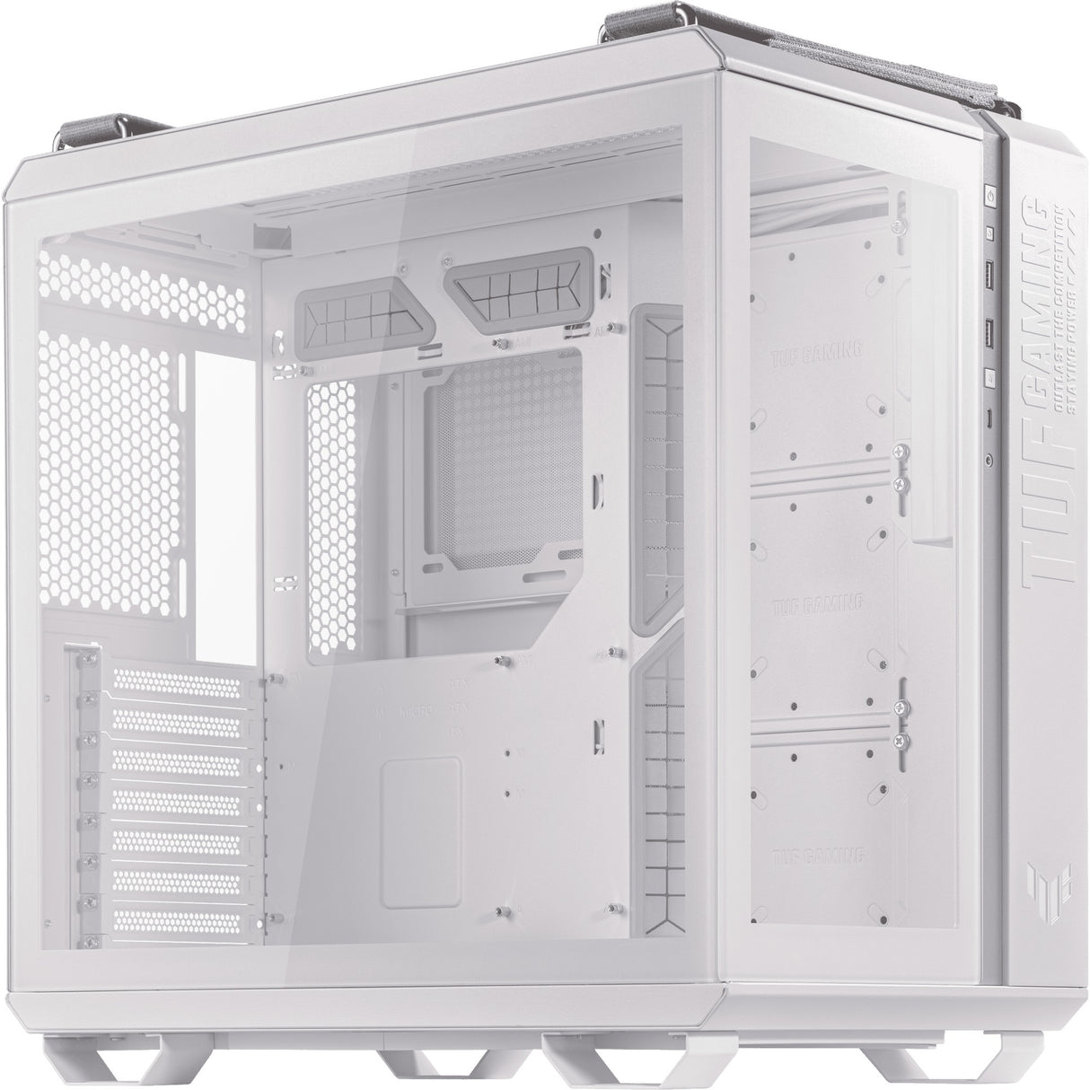 Boîtier tour midi Asus tuf gaming gt502 (blanc | 2x usb-a | 1x usb-c | verre trempé)