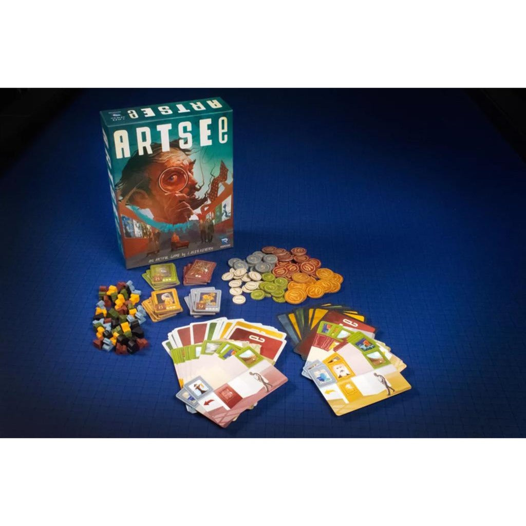 Jeu de cartes artsee du réseau de joueurs européens (anglais, 2 à 5 joueurs, 30 minutes, à partir de 12 ans)