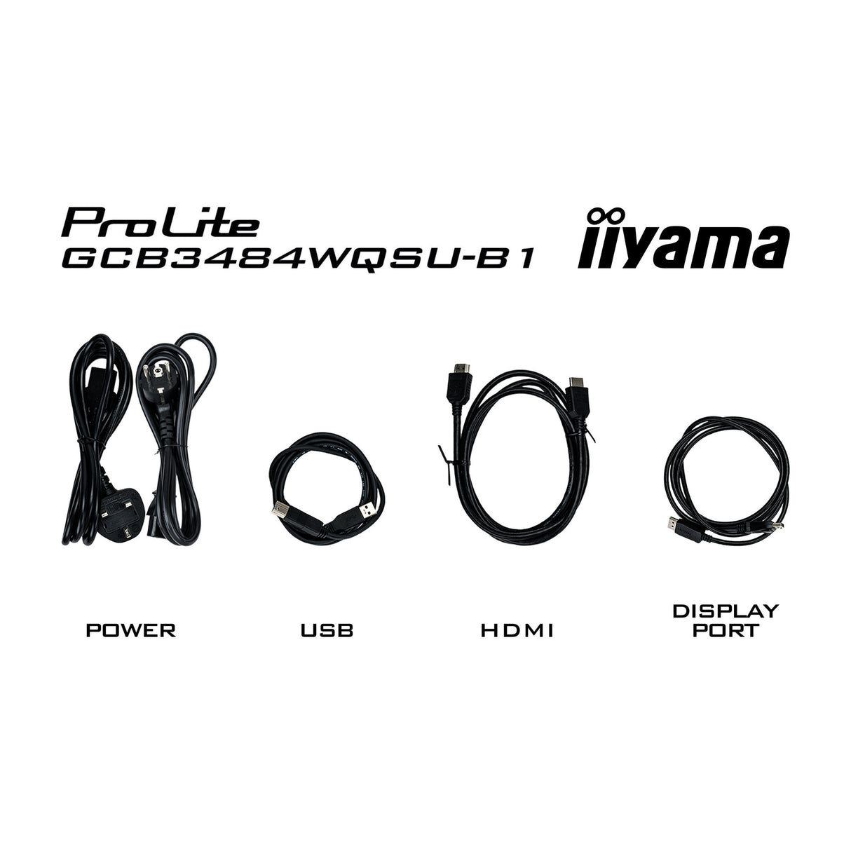 Moniteur de jeu ultra-large incurvé Iiyama G-Master Red Eagle GCB3484WQSU-B1 34 (noir, 2x HDMI, port d'affichage, 2x USB-A, USB-B, 2x USB-C, 180 Hz)
