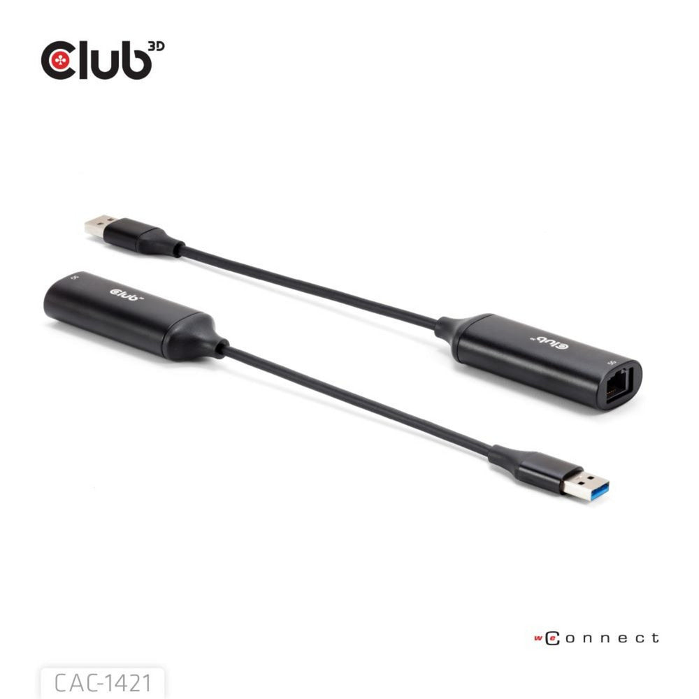 Adaptateur Club 3D USB-A vers RJ45 Ethernet 5 Gbit/s (noir)