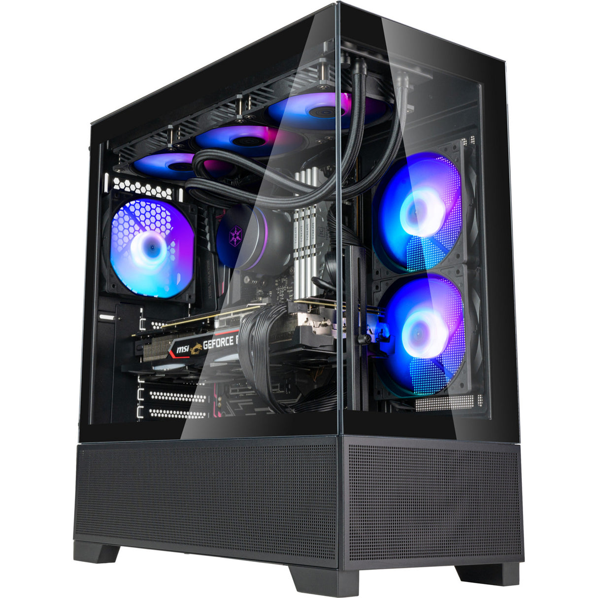 Boîtier mini tour Silverstone lucid 05 (noir | 2x USB-A | 1x USB-C | RVB | verre trempé)