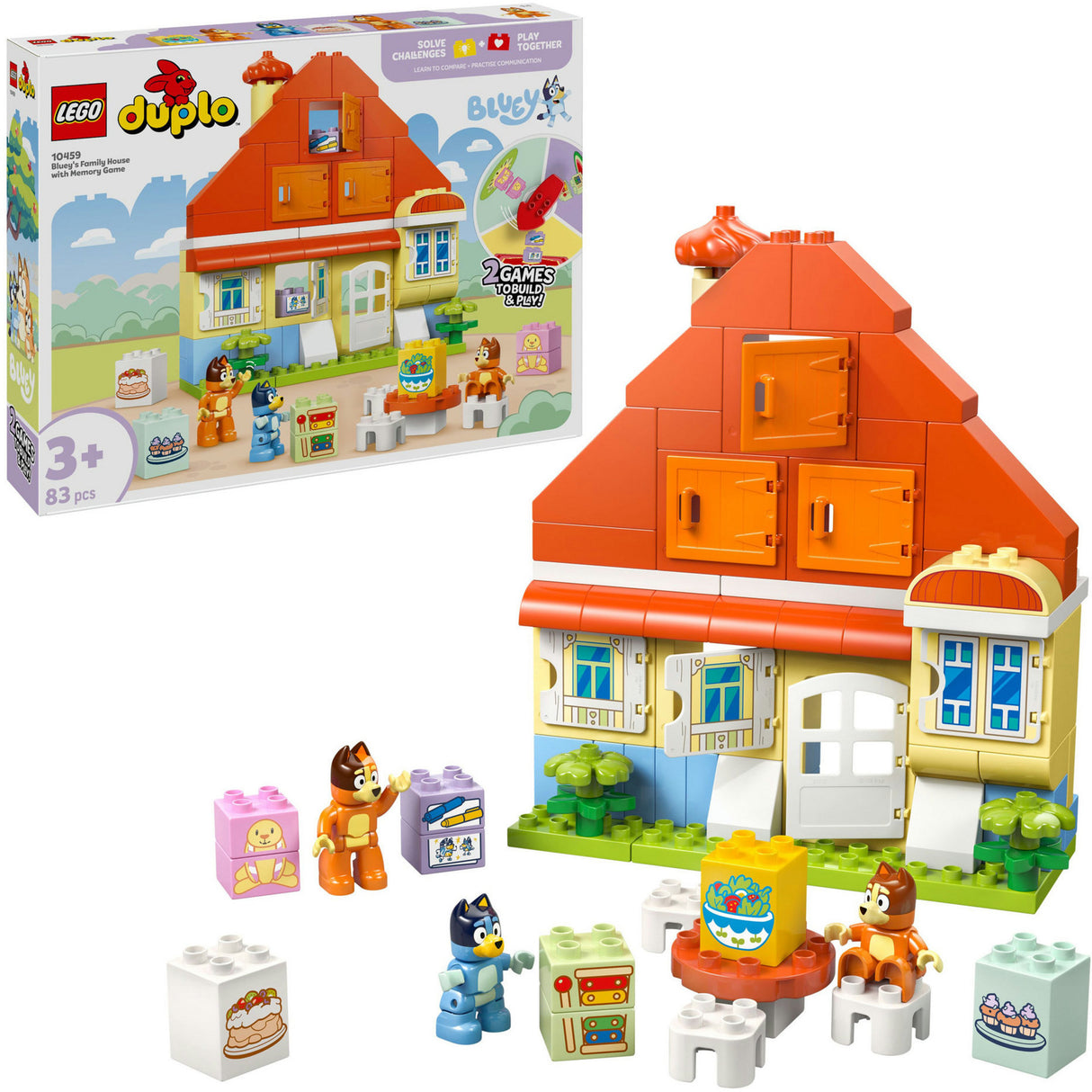 Lego Duplo 10459 maison de Bluey et sa famille avec jeu de mémoire