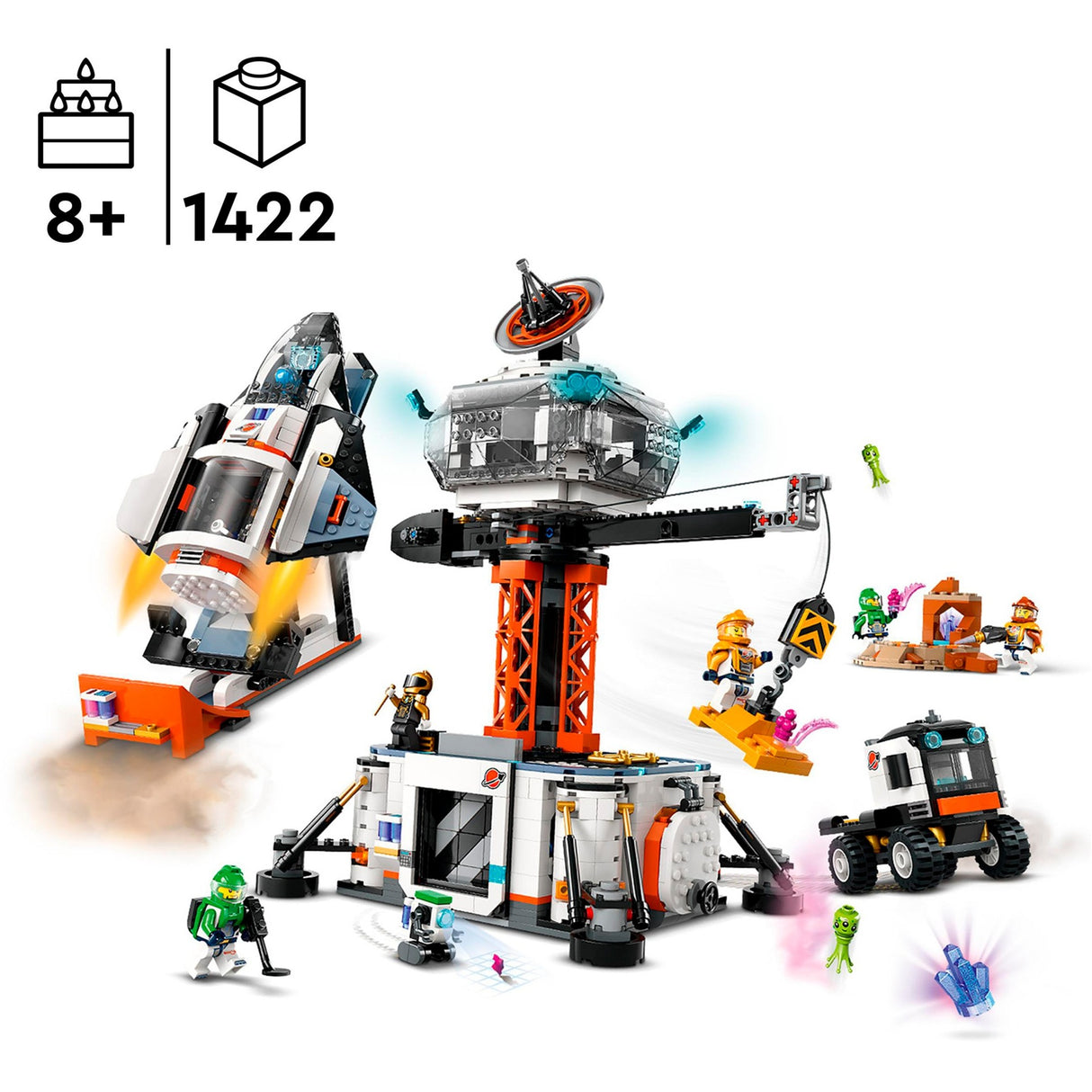 Lego City - Jouet de construction base spatiale et rampe de lancement de fusée (60434)