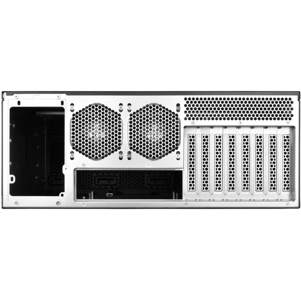 Boîtier rack Silverstone rm44 (noir | 4u | usb type-c | 2x ventilateur de boîtier 80 mm inclus)