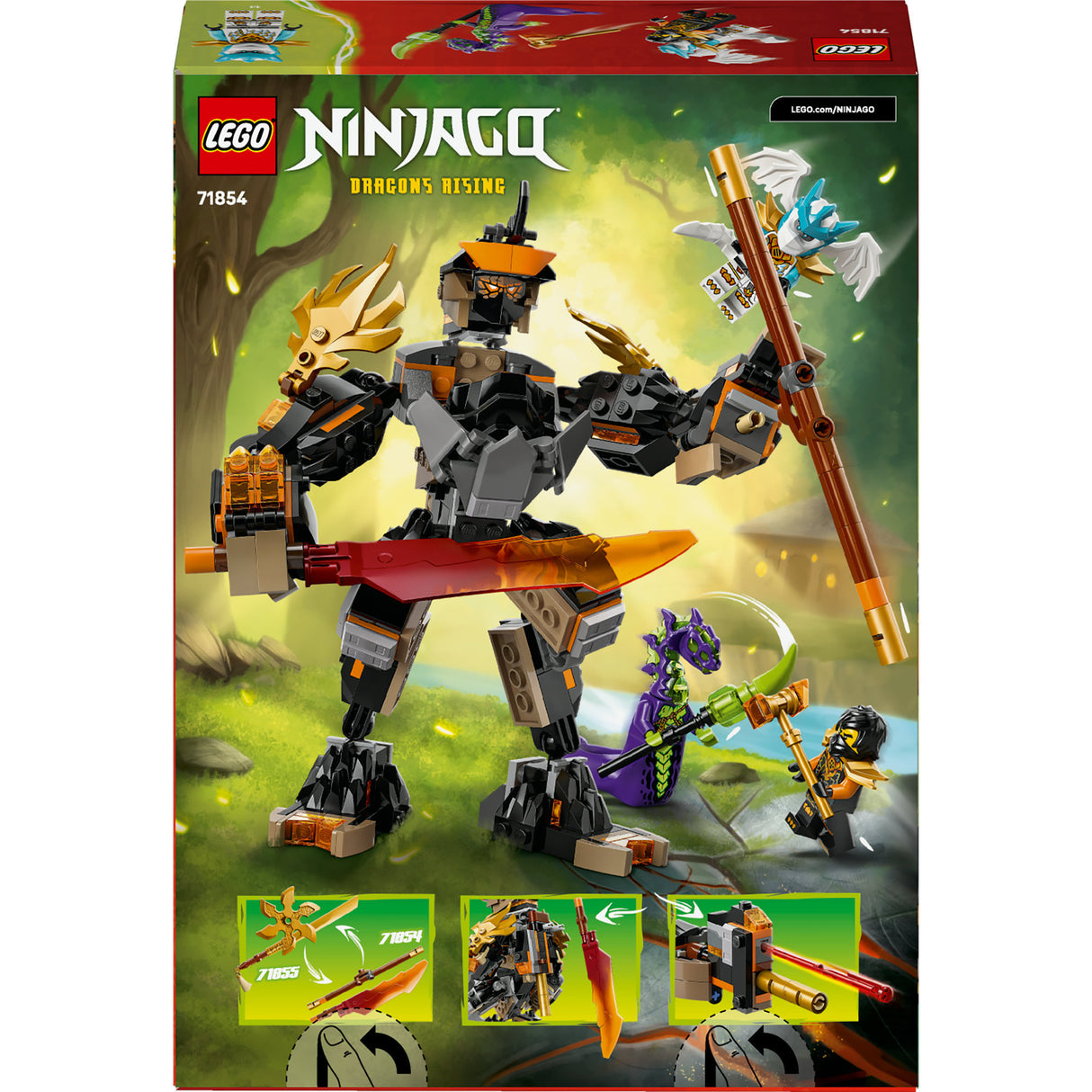Lego Ninjago 71854 Le robot de mission de Cole et Zane le dragon