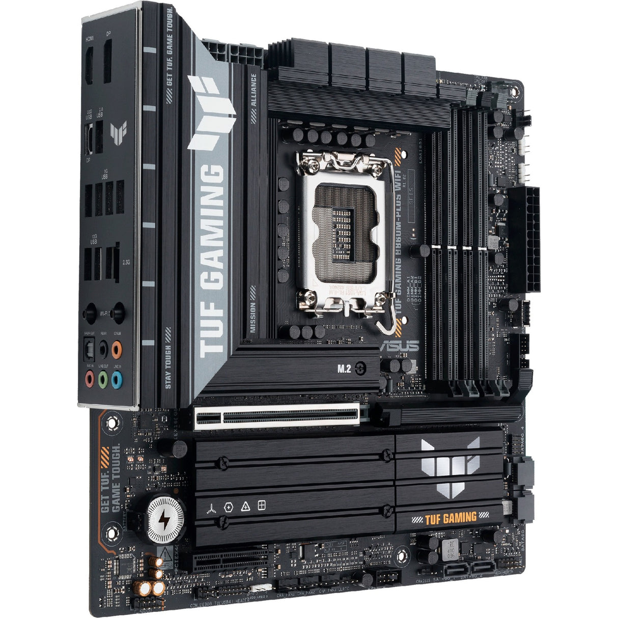 Carte mère Asus Tuf Gaming B860M-Plus WiFi Socket 1851 (2,5 Go-LAN, WiFi 7, BT, Son, µATX)