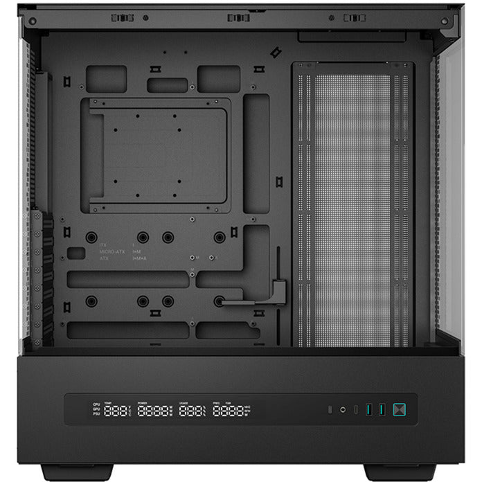 Boîtier tour midi numérique Deepcool ch690 (noir | 2x USB-A | 1x USB-C | verre trempé)