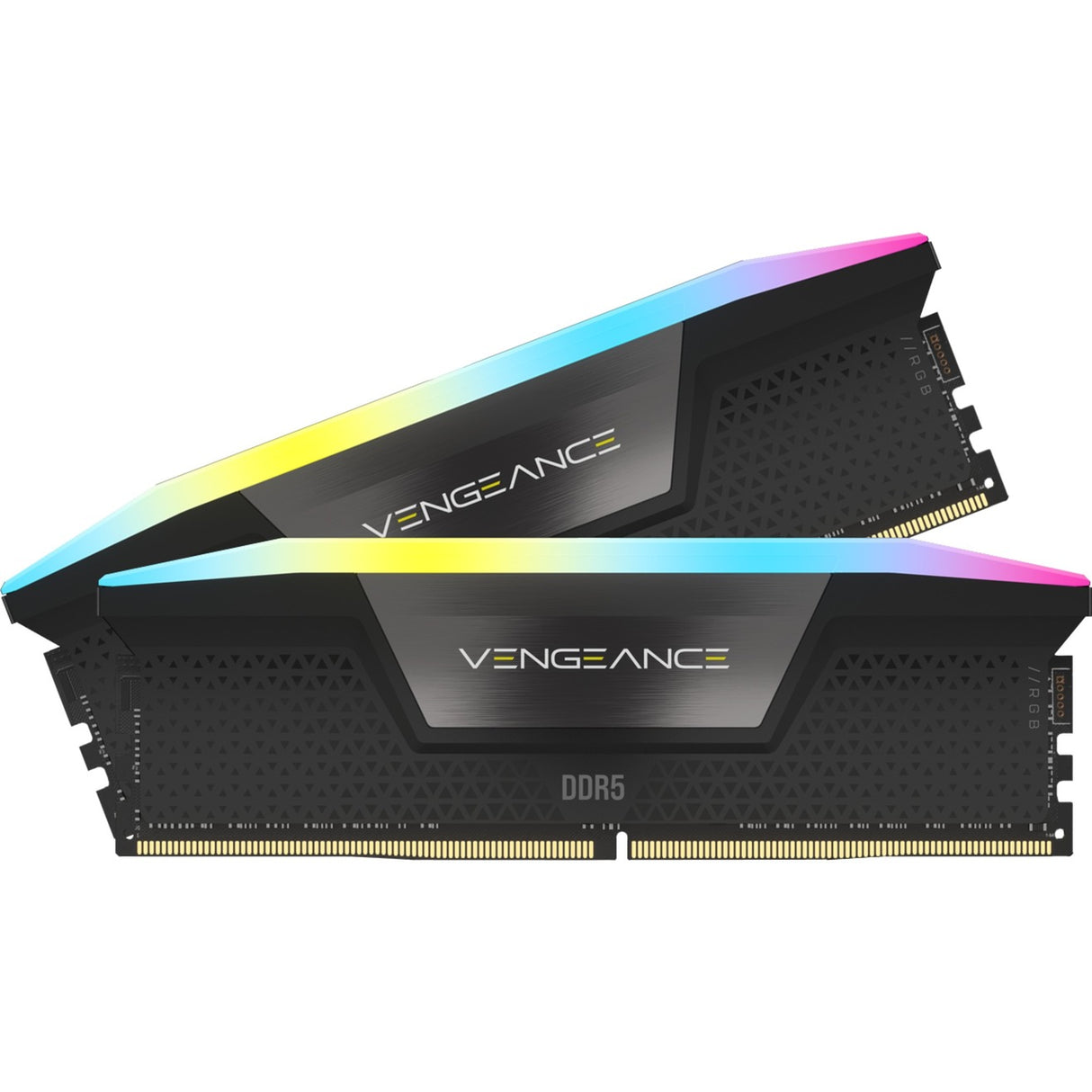 Corsair Vengeance RGB 32 Go DDR5-5200 (2x 16 Go) RAM (noir, cmh32gx5m2b5200c40, xmp 3.0)