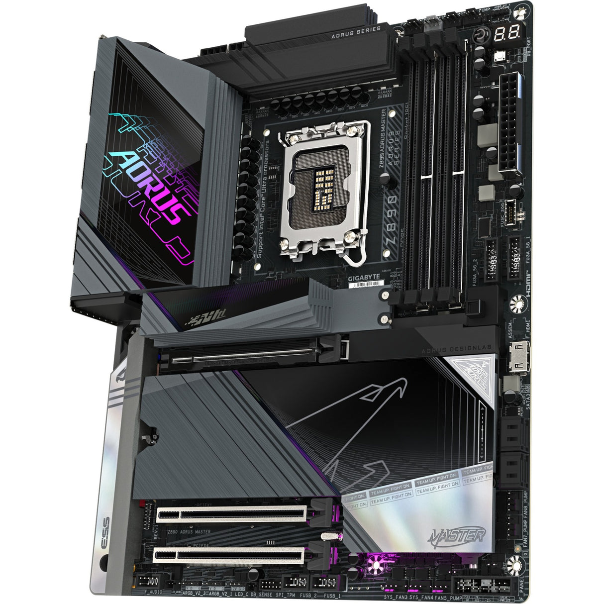 Gigabyte z890 aorus master socket 1851 moederbord (raid, 10gb-lan, wi-fi 7, bt, sound, atx)