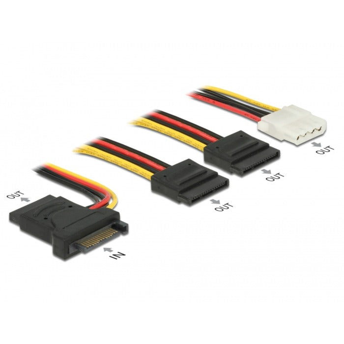 Plux Dellock Sata 15 broches> 3 x réceptacle SATA + 1 x molex