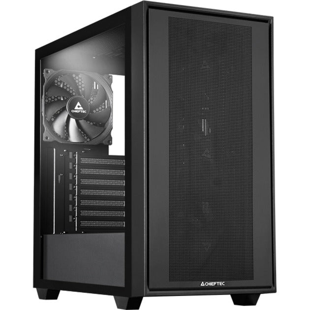 Boîtier tour midi Chieftec Night Hunter (noir | 2x USB-A | 1x USB-C | verre trempé)