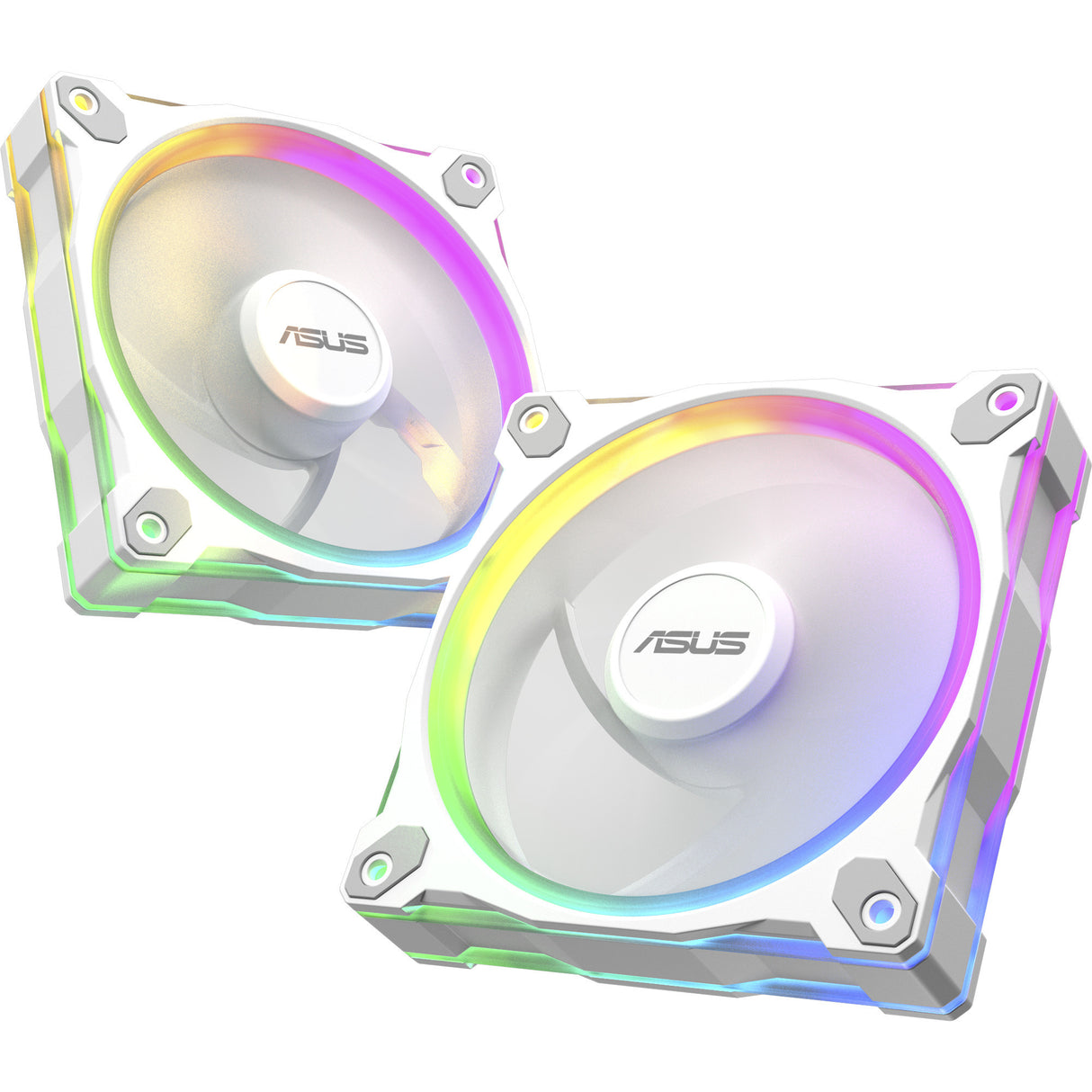 Asus prime mr120 argb reverse fan - triple pack ventilateurs de boîtier (blanc, 3 pièces, 120 x 120 x 28 mm, 3 pièces)