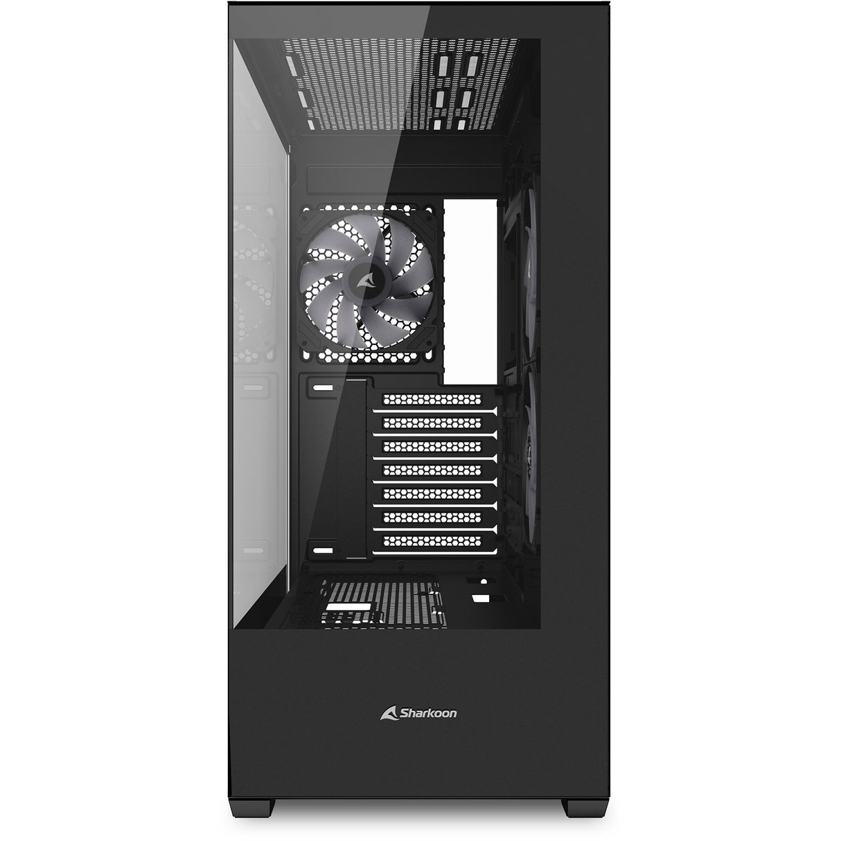 Boîtier tour midi Sharkoon sk6 argb (noir | 2x usb-a | rgb | verre trempé)