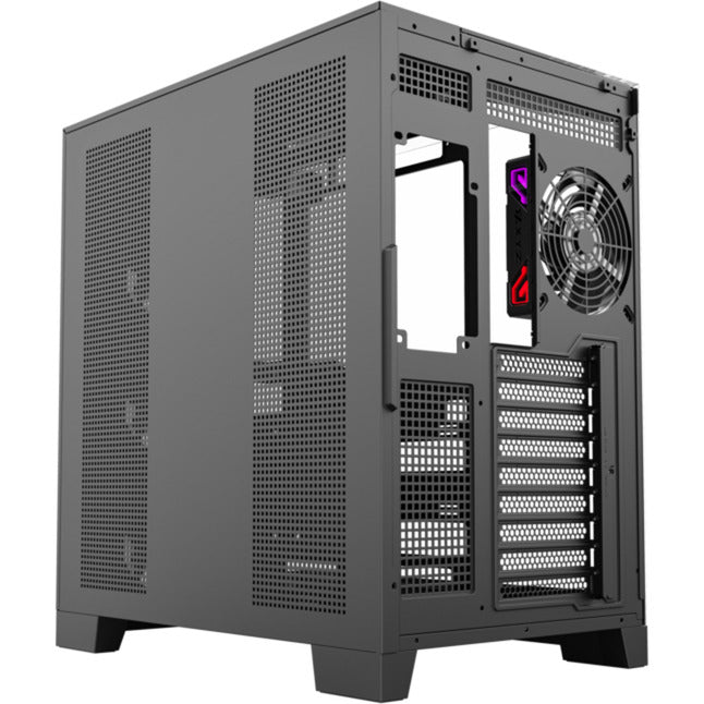 Boîtier tour midi Xyz PC Gear Tesseract A-RGB (noir | 2x USB-A | 1x USB-C | RVB | Verre trempé)
