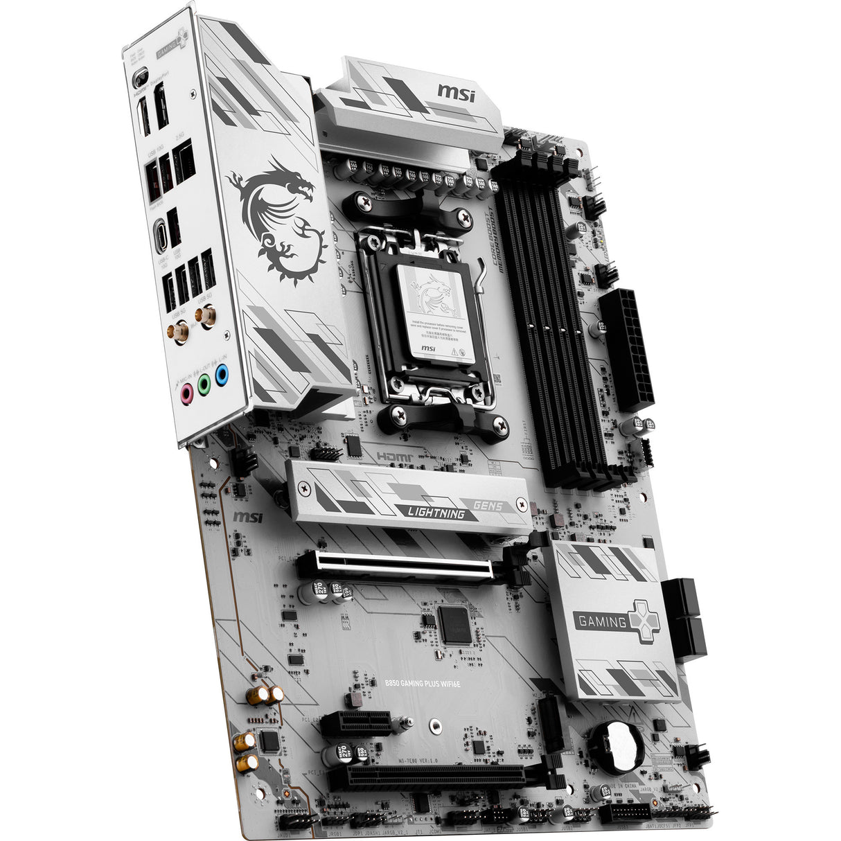Carte mère MSI B850 Gaming Plus WiFi 6E Socket AM5 (RAID, LAN 2,5 Go, WiFi 6E, BT, Son, ATX)