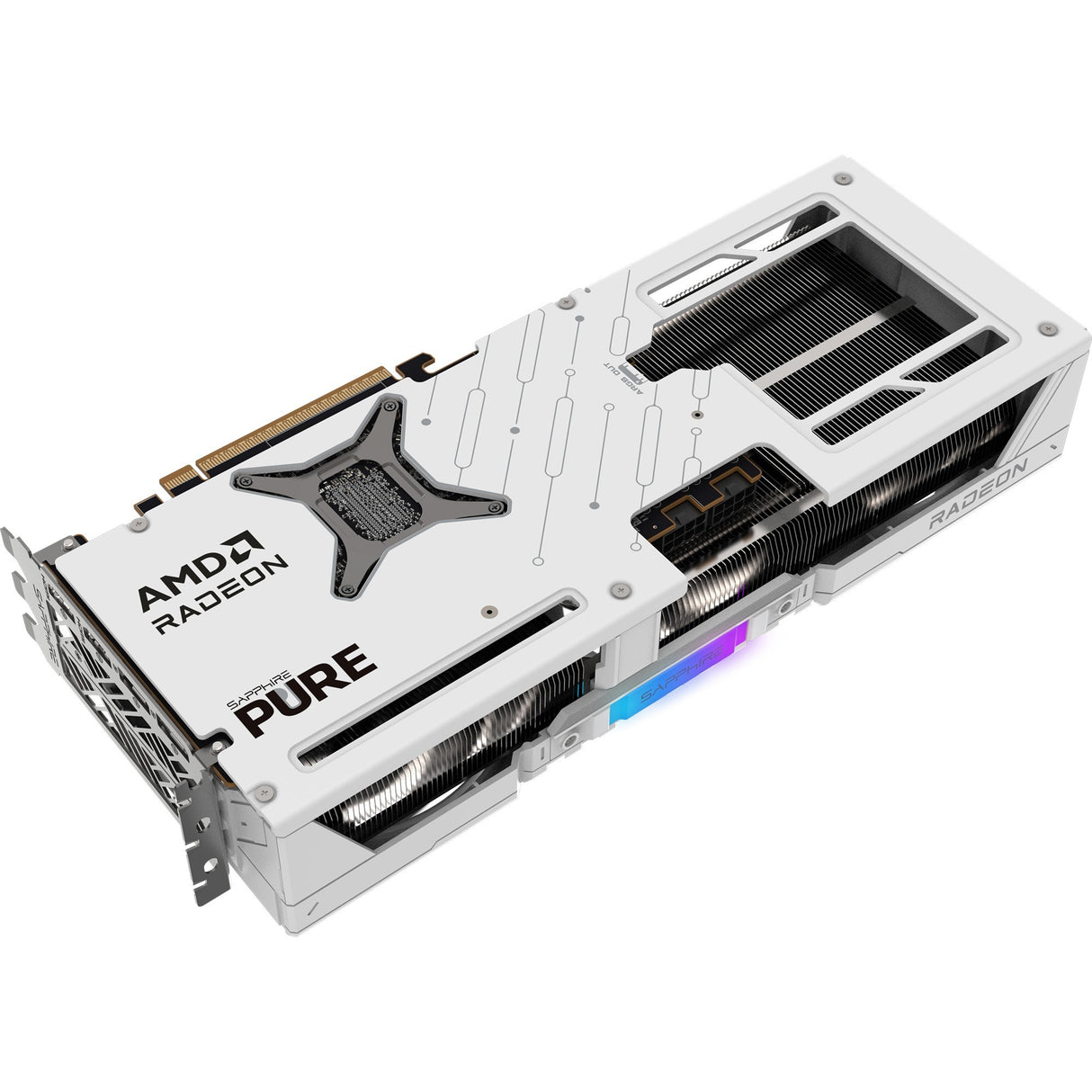 Carte graphique Sapphire Radeon RX 9070 Pure OC (blanc, 2x display port, 2x HDMI, RDNA4)