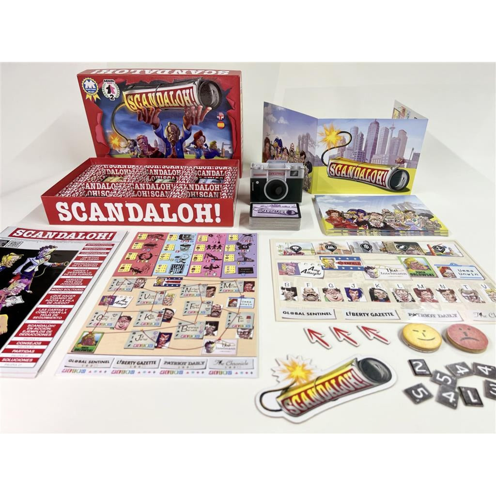 Scandale du réseau de joueurs européens oh! jeu de société (anglais, 1 à 6 joueurs, 15 minutes, à partir de 12 ans)