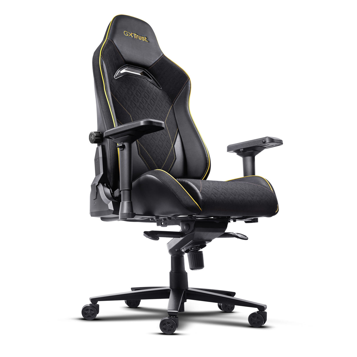Trust gxt 721 ruya pro premium comfortabele gaming stoel (zwart geel)