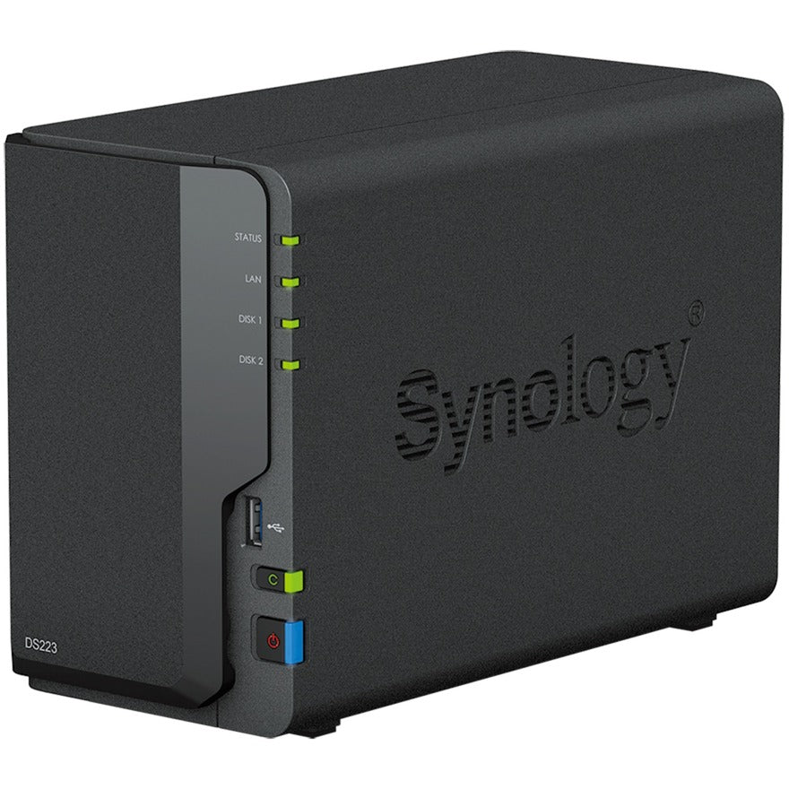 Synology diskstation ds223 nas (noir, 1x LAN 1 Go, 3x USB 3.2 gen 1)