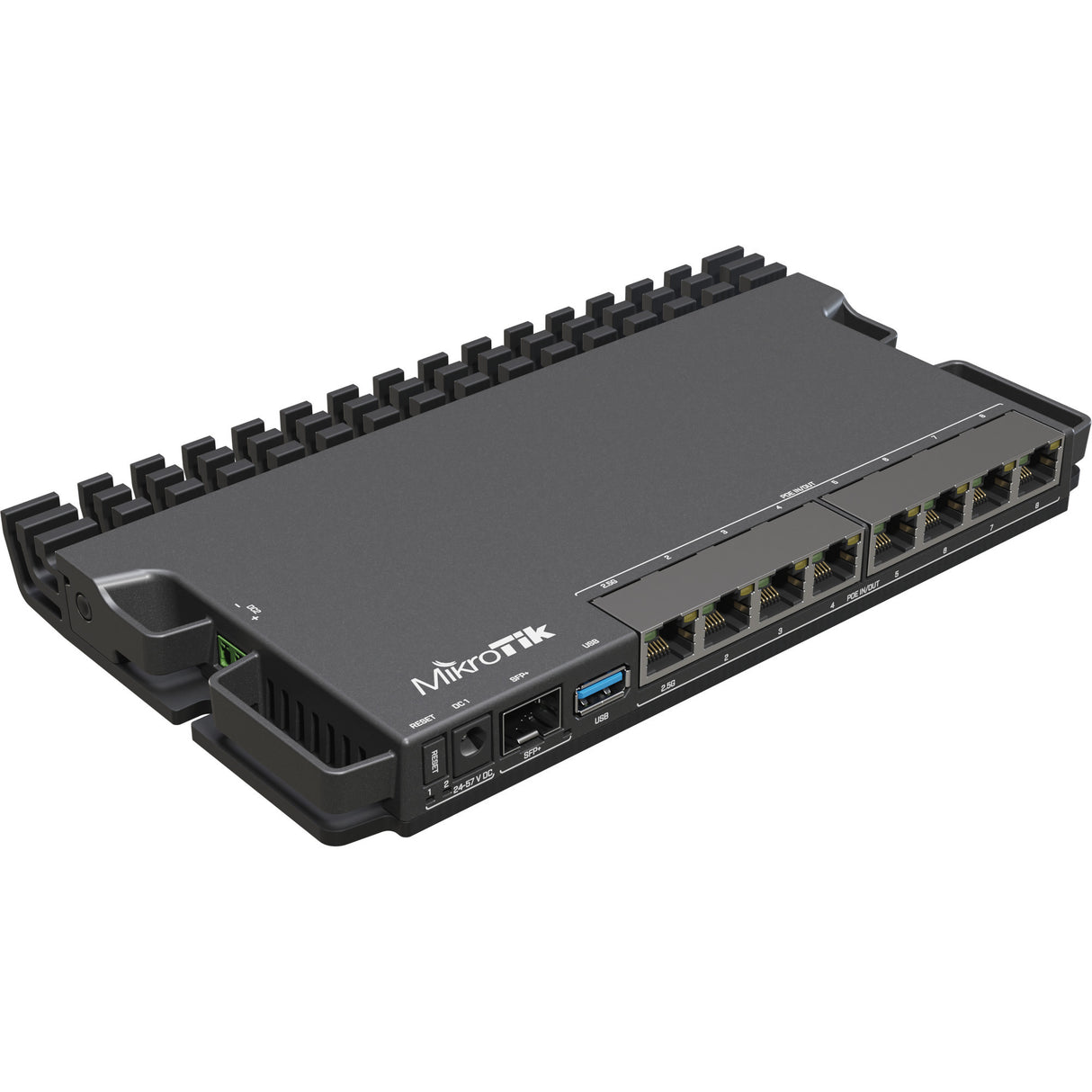 Routeur robuste Mikrotik rb5009 (rb5009upr+s+in) (noir, processeur marvell armada 7040, poe, sfp+)