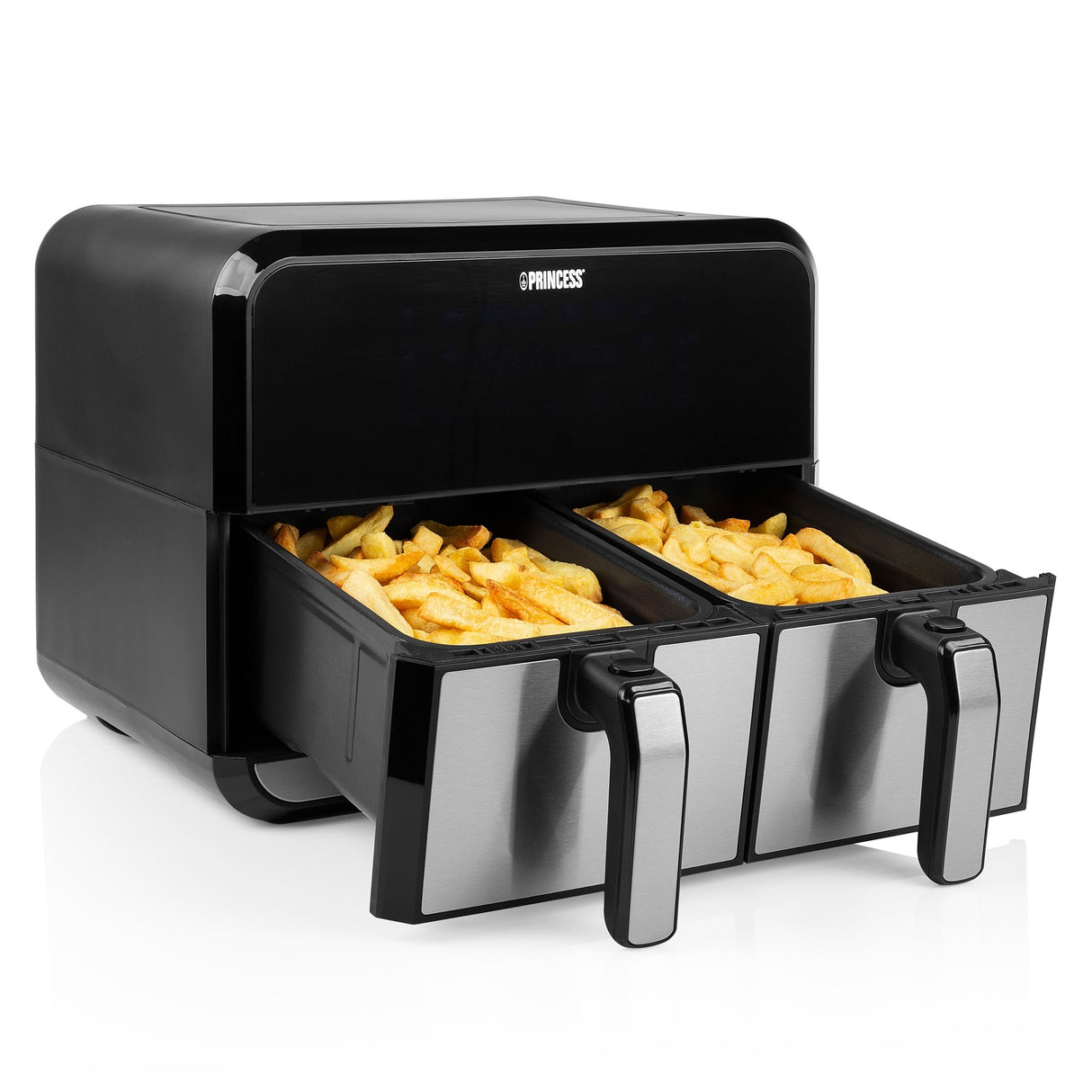 Friteuse à air chaud Princess double panier Aerofryer (noir, 2x 4 litres)