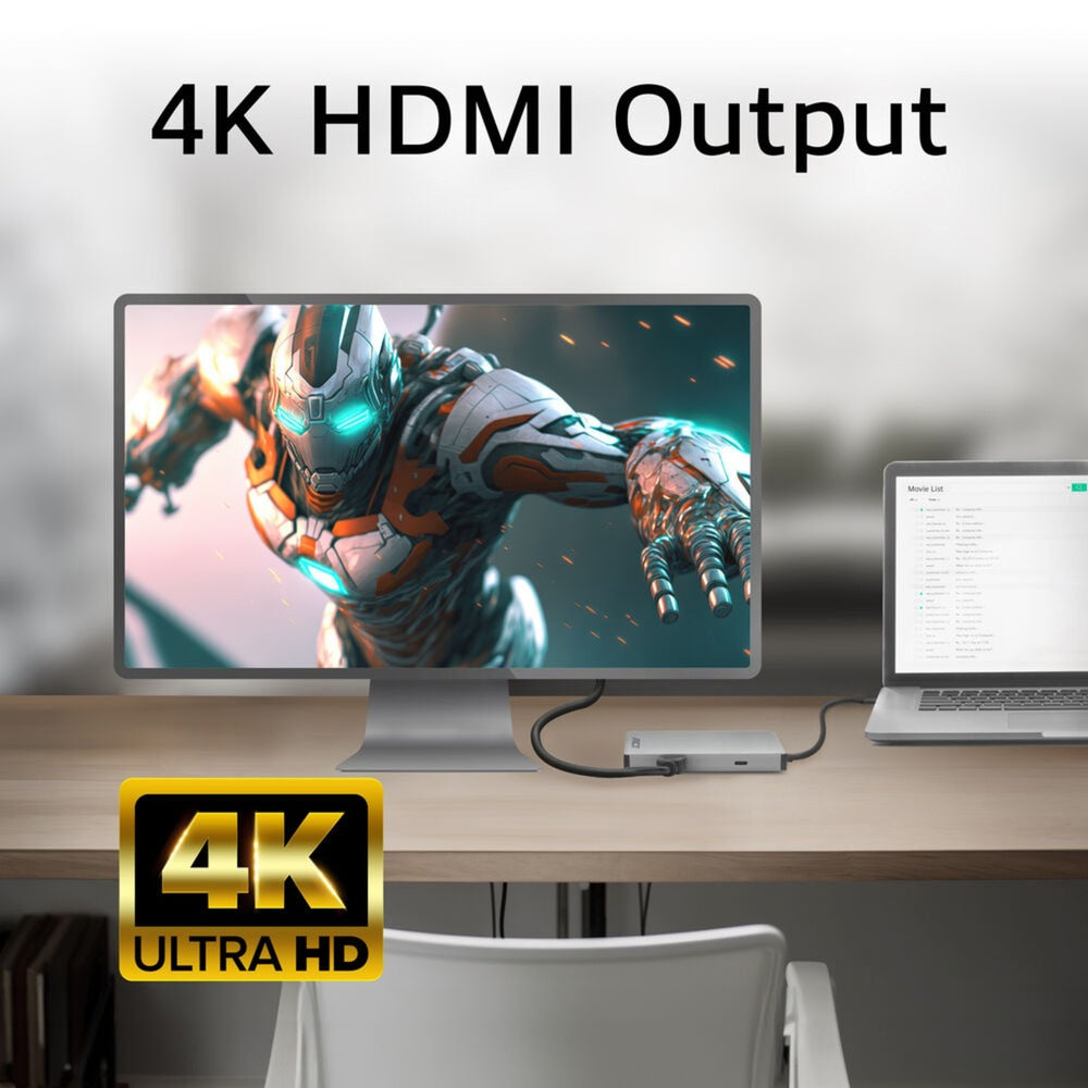 Act Connectivité USB-C 4K Station d'accueil pour 1 moniteur HDMI, Ethe