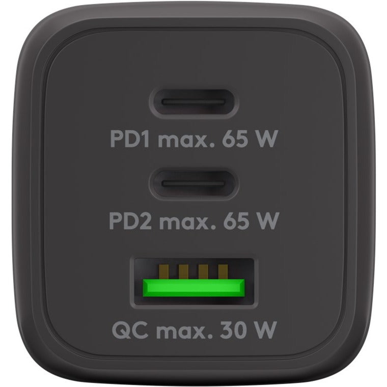 Goobay Chargeur rapide USB-C nano (65 W) et câble textile USB-C
