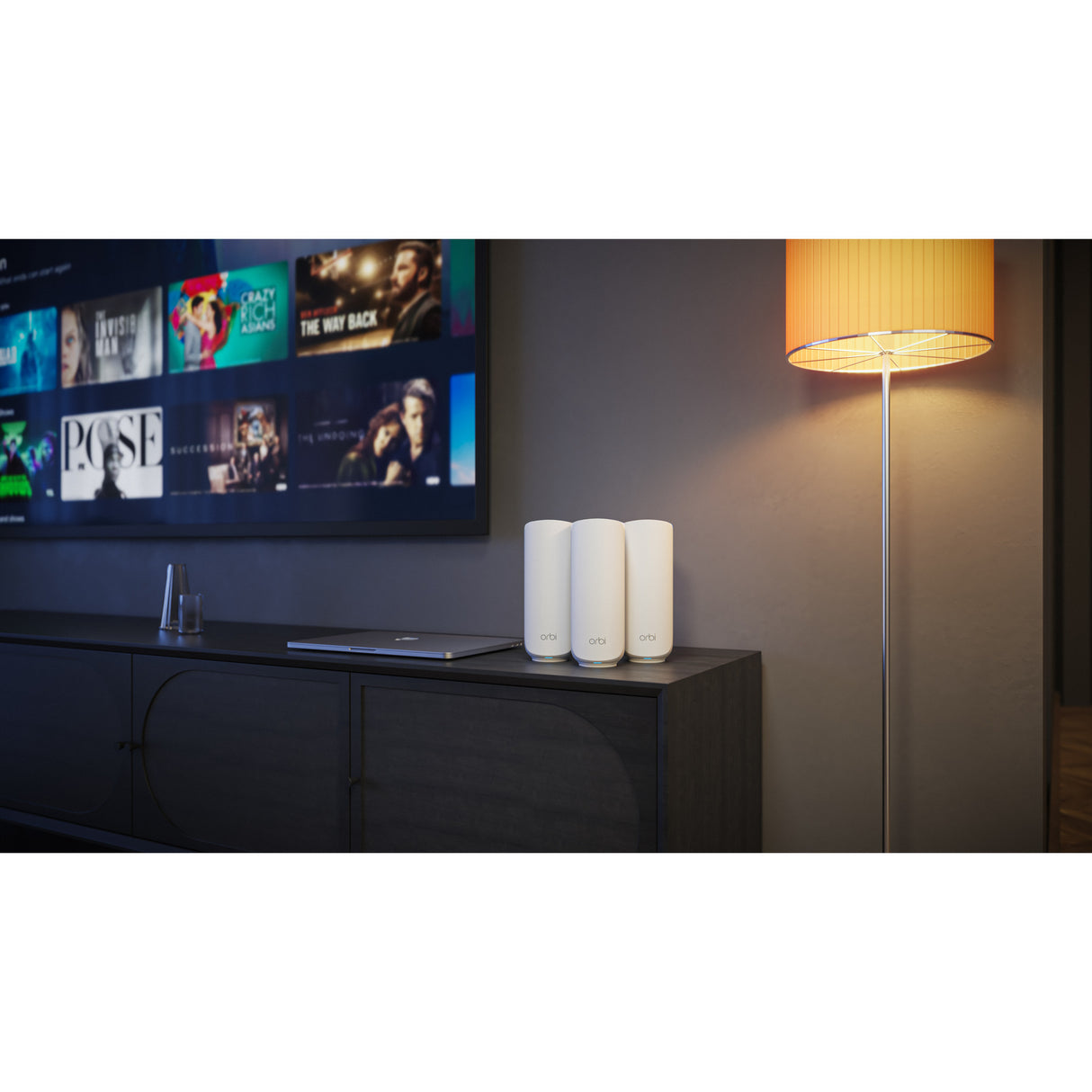 Netgear Orbi 370 Système maillé WiFi, système maillé WiFi 7 double bande, routeur maillé 3 pièces (blanc, 1x routeur Orbi WiFi 7 (RBE371), 2x satellites Orbi WiFi 7 (RBE370))