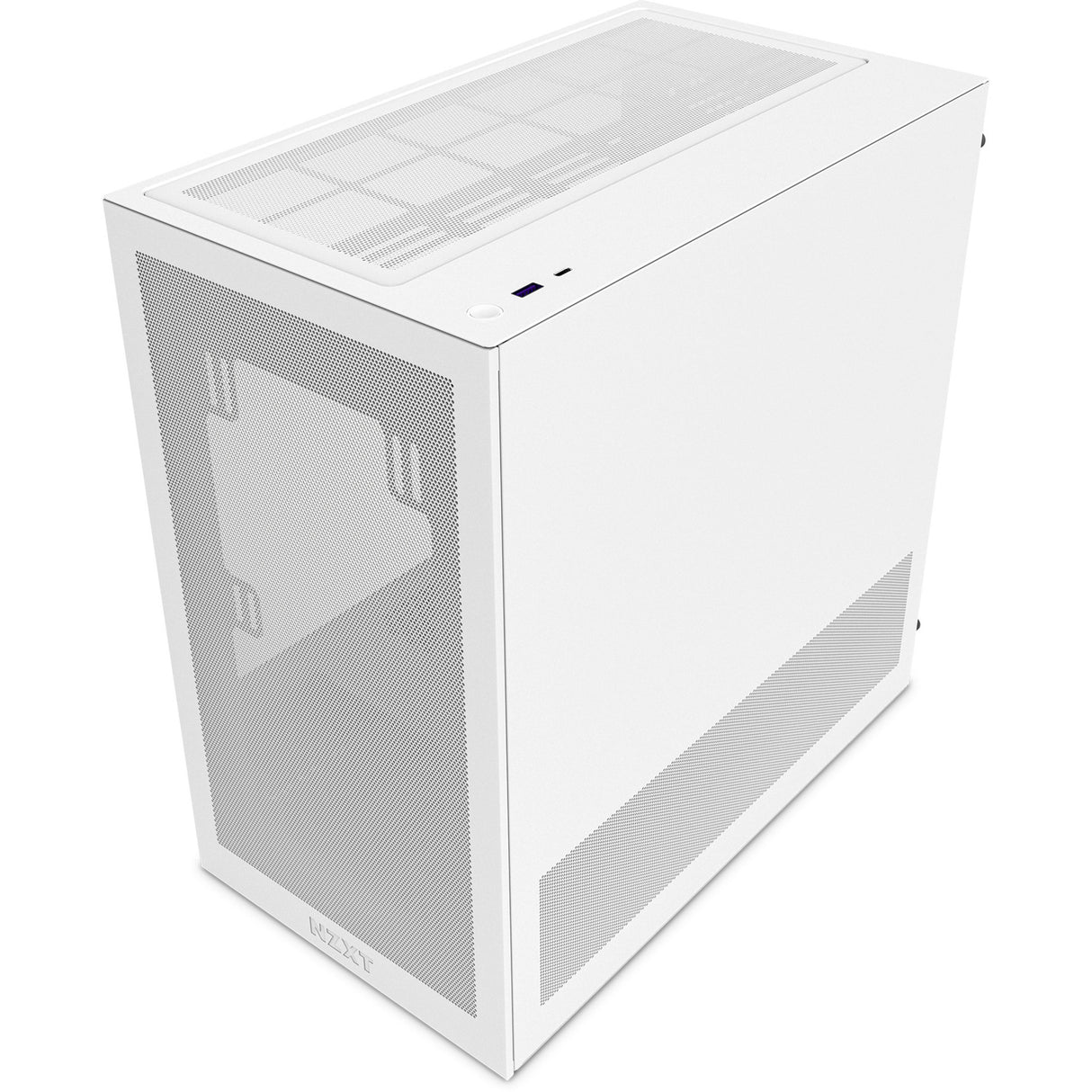 Boîtier tour midi Nzxt h3 flow (blanc (mat) | 1x USB-A | 1x USB-C | verre trempé)