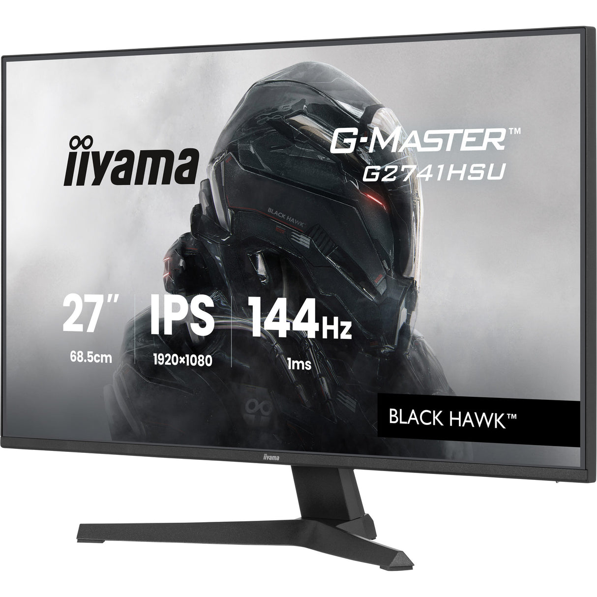 Moniteur de jeu Iiyama G-Master Black Hawk G2741HSU-B1 27 (noir, HDMI, port d'affichage, 2x USB-A, USB-B, 144 Hz)