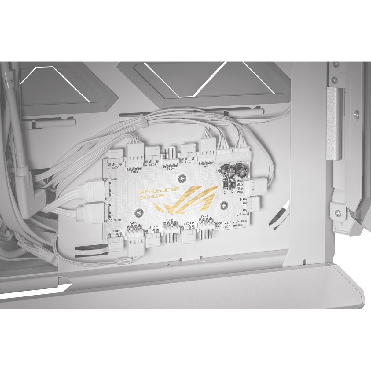 Boîtier grande tour Asus rog hyperion gr701 (blanc | 4x usb-a | 2x usb-c | rgb | verre trempé)